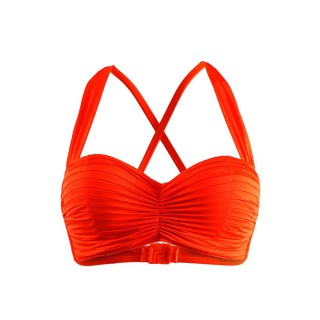Haut de maillot de bain Seafolly Bandeau Goddess Bonnet D Orange Tangelo